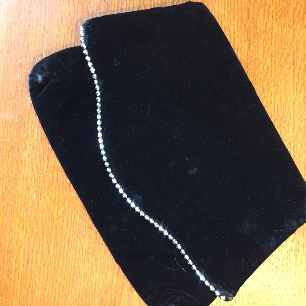 Vintage Velvet Clutch with Rhinestones